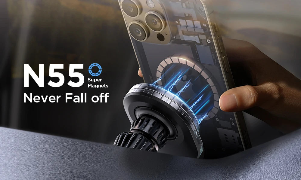 Joyroom 15W Magnetic Phone Holder Mount Charger Fast Wireless Car Charger for iPhone 16/15/14/13 Air Vent Car Phone Mount 1/2PCS