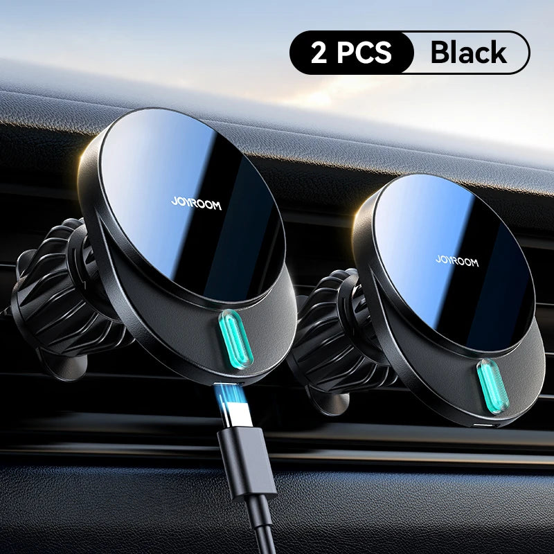 Joyroom 15W Magnetic Phone Holder Mount Charger Fast Wireless Car Charger for iPhone 16/15/14/13 Air Vent Car Phone Mount 1/2PCS